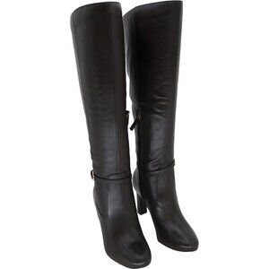 Naturalizer Women's Henny Wide Calf Knee High Boot Brown Espresso Leather 7 M